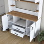 Hanah Home Gabinete Multipropósito JE168 - 3257 Blanco y Nuez
